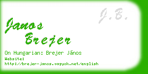 janos brejer business card